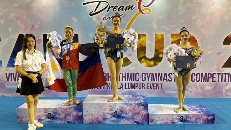 Vietnamese gymnasts win five gold medals at Dream Cup Vivace 2024